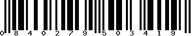 EAN-13 : 0840279503419 EAN-13 : 0840279503419