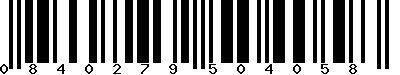 EAN-13 : 0840279504058 EAN-13 : 0840279504058
