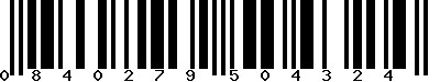EAN-13 : 0840279504324 EAN-13 : 0840279504324