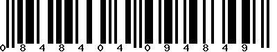 EAN-13 : 0848404094849 EAN-13 : 0848404094849
