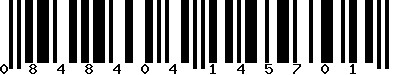 EAN-13 : 0848404145701 EAN-13 : 0848404145701