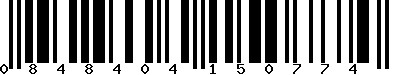 EAN-13 : 0848404150774 EAN-13 : 0848404150774