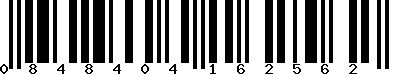 EAN-13 : 0848404162562 EAN-13 : 0848404162562