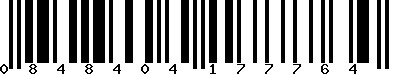 EAN-13 : 0848404177764 EAN-13 : 0848404177764