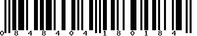 EAN-13 : 0848404180184 EAN-13 : 0848404180184