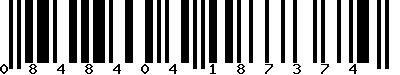 EAN-13 : 0848404187374 EAN-13 : 0848404187374