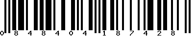 EAN-13 : 0848404187428 EAN-13 : 0848404187428
