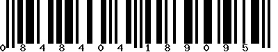 EAN-13 : 0848404189095 EAN-13 : 0848404189095