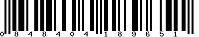 EAN-13 : 0848404189651 EAN-13 : 0848404189651
