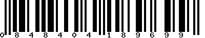 EAN-13 : 0848404189699 EAN-13 : 0848404189699