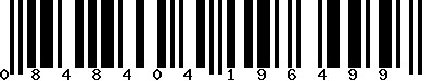 EAN-13 : 0848404196499 EAN-13 : 0848404196499