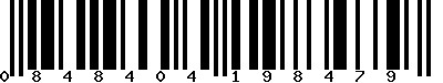 EAN-13 : 0848404198479 EAN-13 : 0848404198479