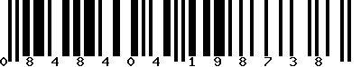 EAN-13 : 0848404198738 EAN-13 : 0848404198738