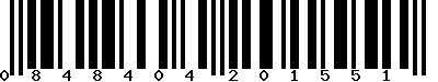 EAN-13 : 0848404201551 EAN-13 : 0848404201551