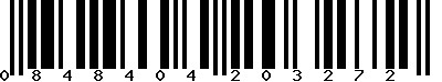 EAN-13 : 0848404203272 EAN-13 : 0848404203272