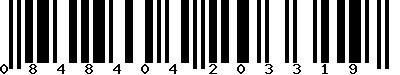 EAN-13 : 0848404203319 EAN-13 : 0848404203319