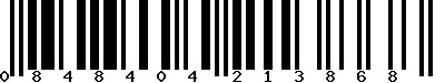 EAN-13 : 0848404213868 EAN-13 : 0848404213868