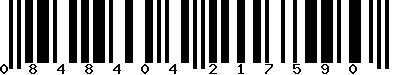 EAN-13 : 0848404217590 EAN-13 : 0848404217590