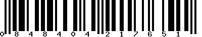 EAN-13 : 0848404217651 EAN-13 : 0848404217651