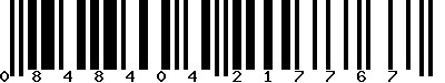 EAN-13 : 0848404217767 EAN-13 : 0848404217767