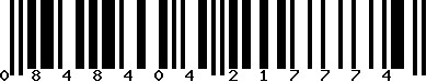 EAN-13 : 0848404217774 EAN-13 : 0848404217774
