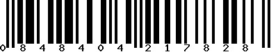 EAN-13 : 0848404217828 EAN-13 : 0848404217828