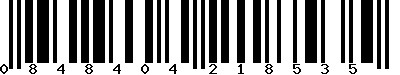 EAN-13 : 0848404218535 EAN-13 : 0848404218535