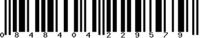 EAN-13 : 0848404229579 EAN-13 : 0848404229579