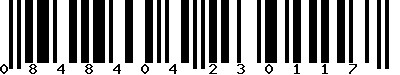 EAN-13 : 0848404230117 EAN-13 : 0848404230117