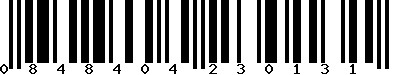 EAN-13 : 0848404230131 EAN-13 : 0848404230131