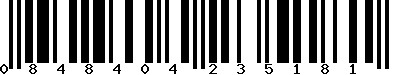EAN-13 : 0848404235181 EAN-13 : 0848404235181