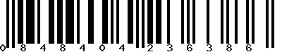 EAN-13 : 0848404236386 EAN-13 : 0848404236386