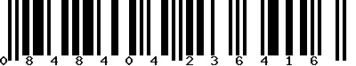 EAN-13 : 0848404236416 EAN-13 : 0848404236416