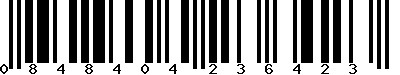 EAN-13 : 0848404236423 EAN-13 : 0848404236423