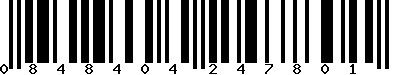 EAN-13 : 0848404247801 EAN-13 : 0848404247801