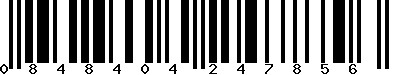 EAN-13 : 0848404247856 EAN-13 : 0848404247856