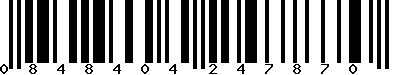 EAN-13 : 0848404247870 EAN-13 : 0848404247870