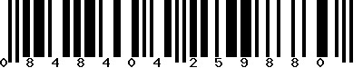 EAN-13 : 0848404259880 EAN-13 : 0848404259880