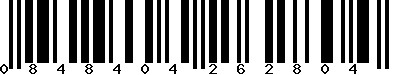 EAN-13 : 0848404262804 EAN-13 : 0848404262804