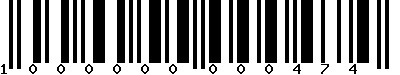 EAN-13 : 1000000000474 EAN-13 : 1000000000474