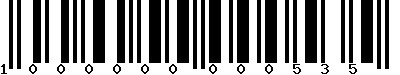 EAN-13 : 1000000000535 EAN-13 : 1000000000535