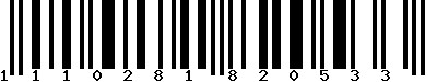 EAN-13 : 1110281820533 EAN-13 : 1110281820533