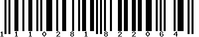 EAN-13 : 1110281822064 EAN-13 : 1110281822064