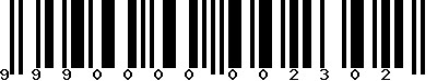 EAN-13 : 9990000002302 EAN-13 : 9990000002302